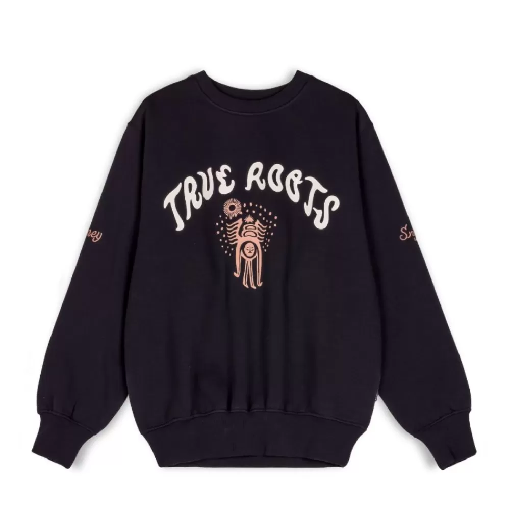 Grimey Sudadera "Snipes X True Roots" Crewneck - Black | Fall 22 Best