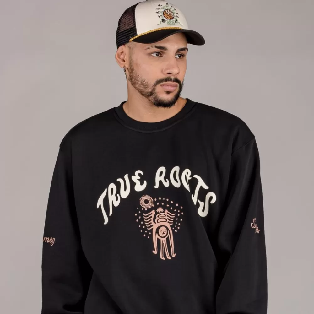 Grimey Sudadera "Snipes X True Roots" Crewneck - Black | Fall 22 Best
