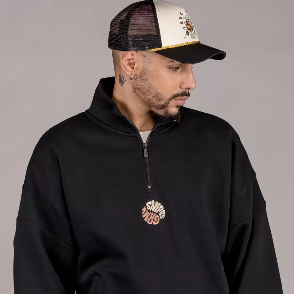 Grimey Sudadera "Snipes X True Roots" High Neck - Black | Fall 22 Fashion