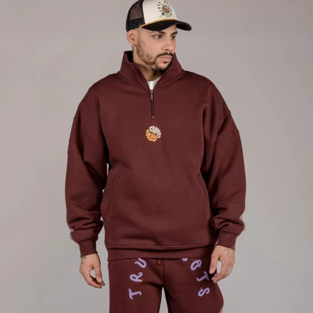 Grimey Sudadera "Snipes X True Roots" High Neck - Brown | Fall 22 Best Sale