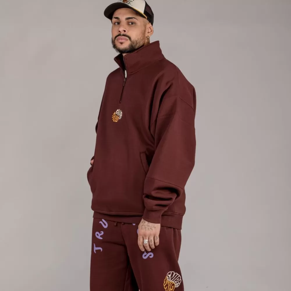 Grimey Sudadera "Snipes X True Roots" High Neck - Brown | Fall 22 Best Sale