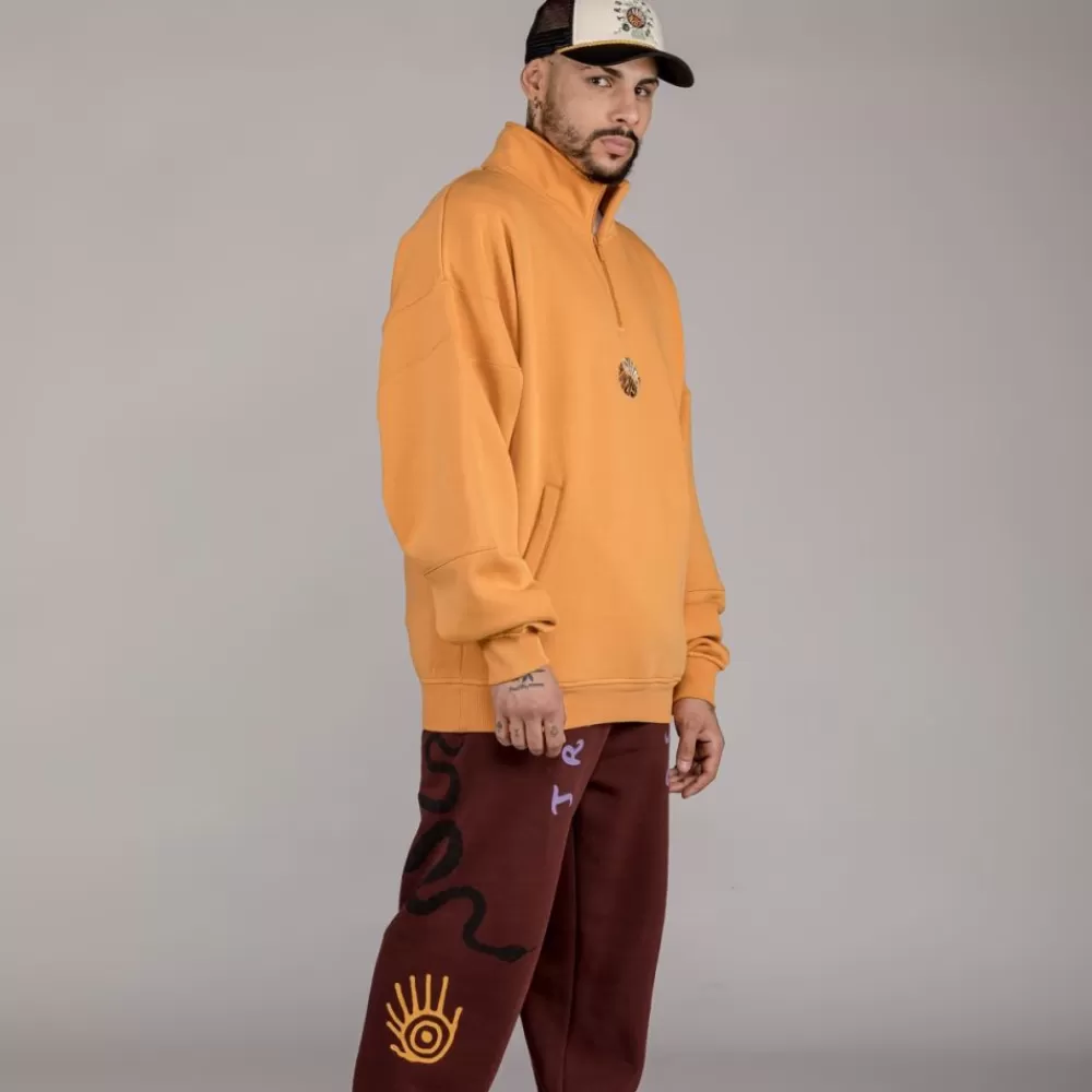 Grimey Sudadera "Snipes X True Roots" High Neck - Orange | Fall 22 Store