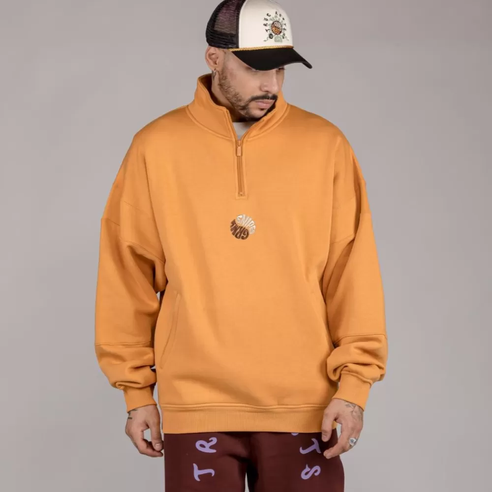 Grimey Sudadera "Snipes X True Roots" High Neck - Orange | Fall 22 Store