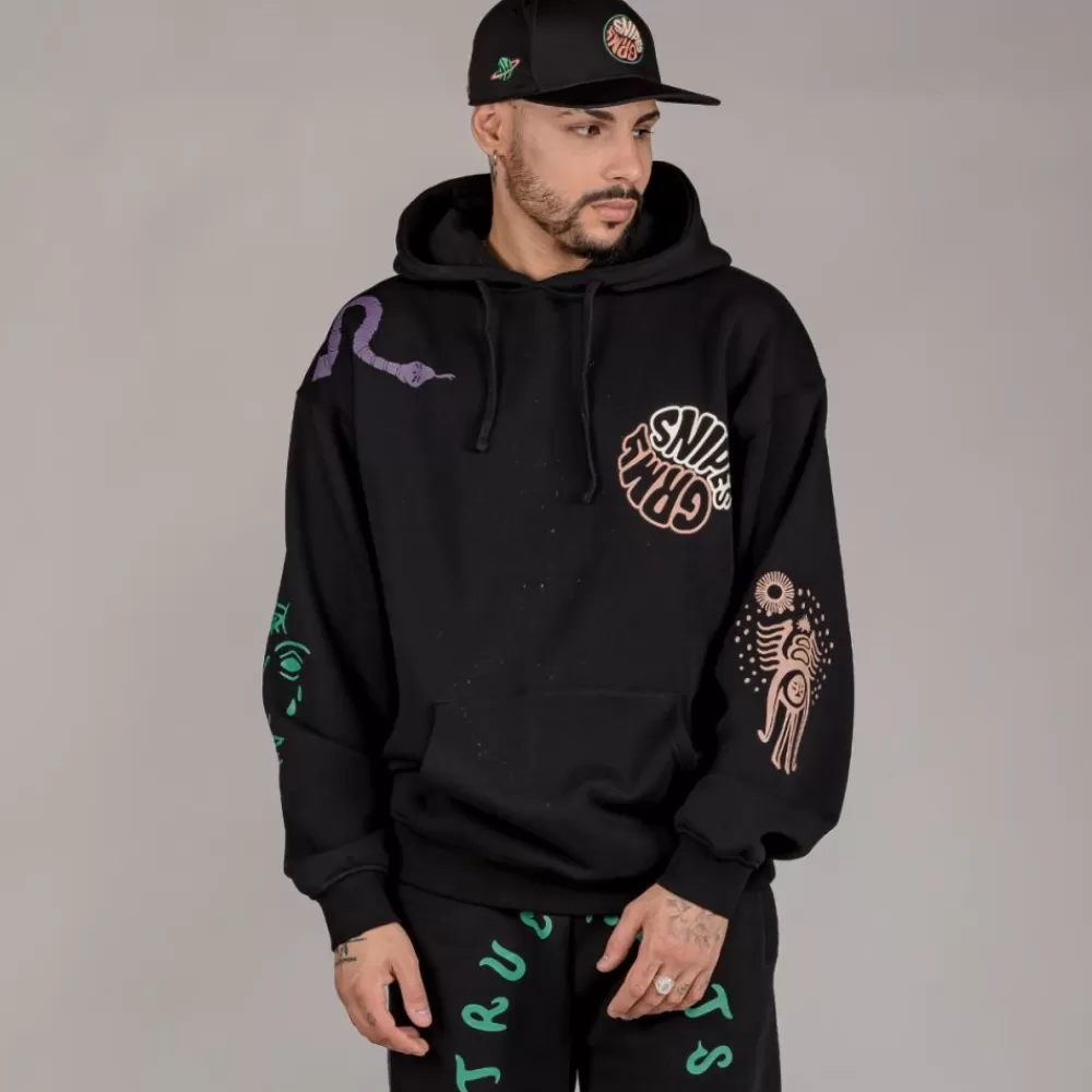 Grimey Sudadera "Snipes X True Roots" Hoodie - Black | Fall 22 Store