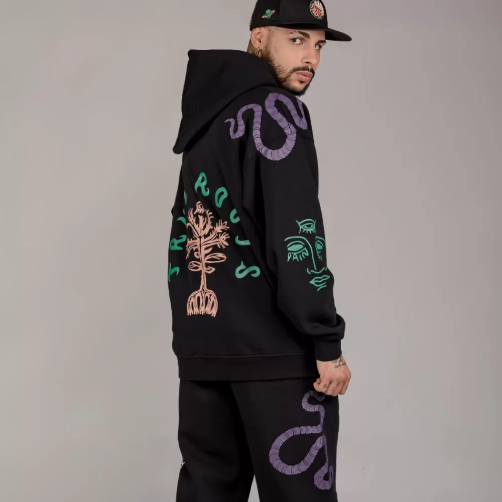 Grimey Sudadera "Snipes X True Roots" Hoodie - Black | Fall 22 Store