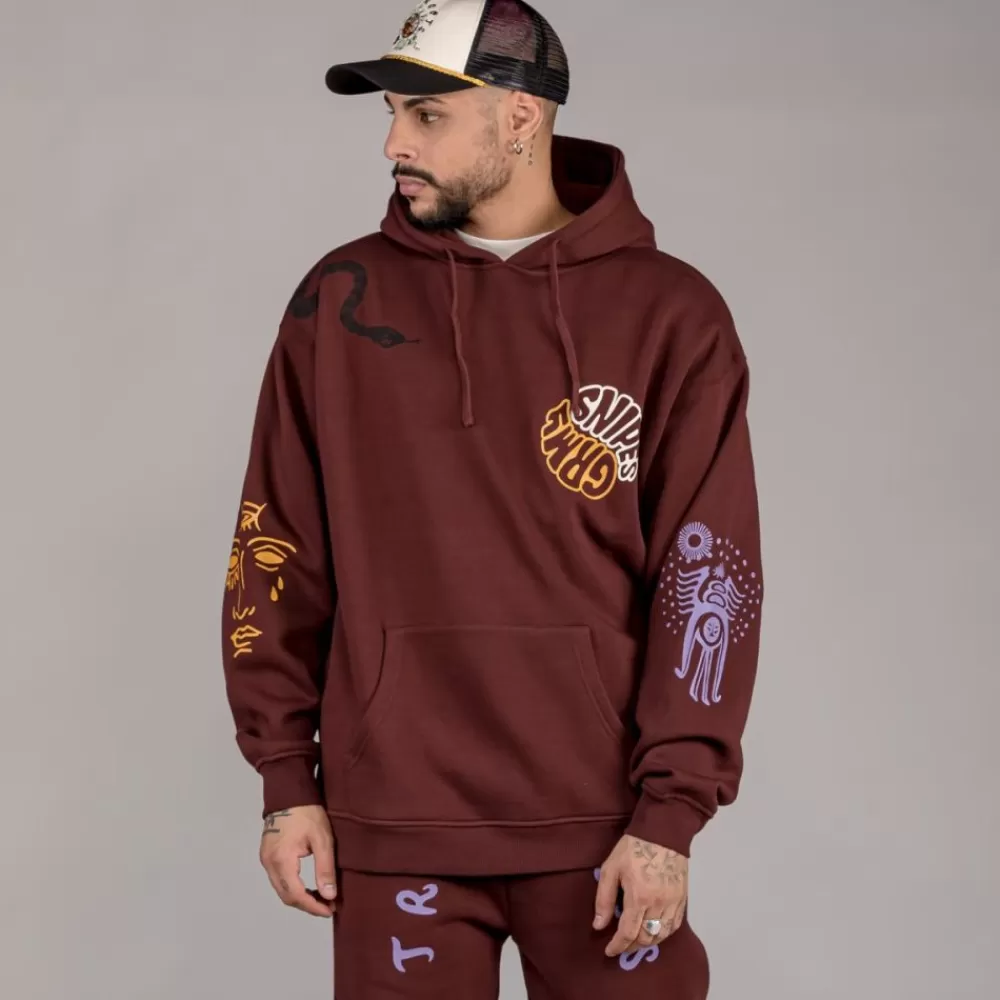 Grimey Sudadera "Snipes X True Roots" Hoodie - Brown | Fall 22 Outlet