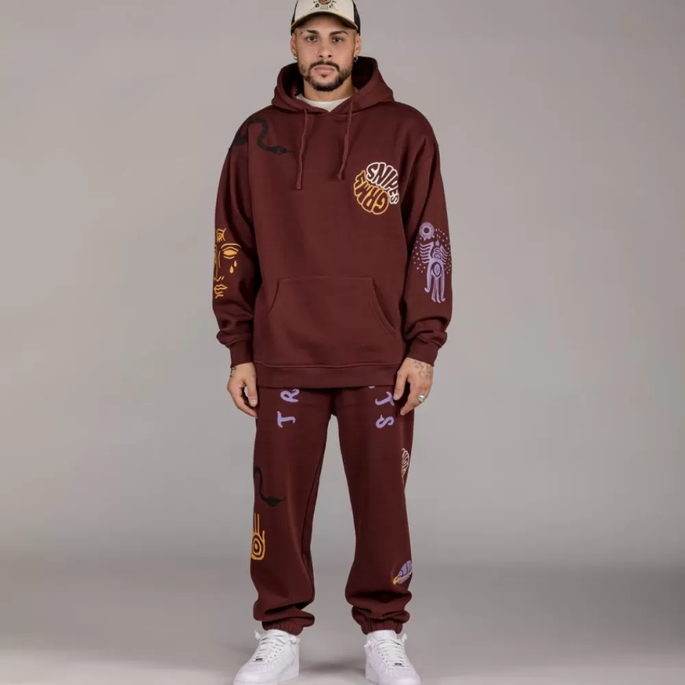 Grimey Sudadera "Snipes X True Roots" Hoodie - Brown | Fall 22 Outlet