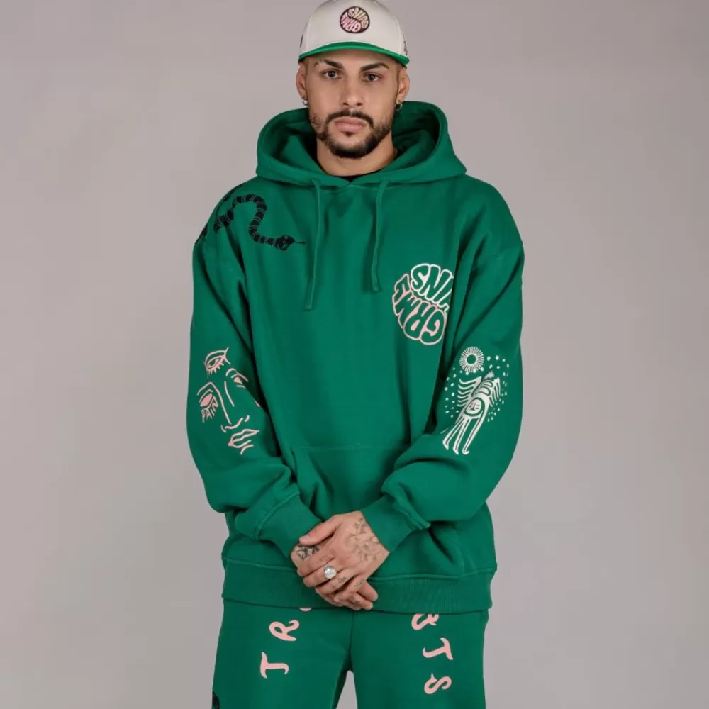 Grimey Sudadera "Snipes X True Roots" Hoodie - Green | Fall 22 New
