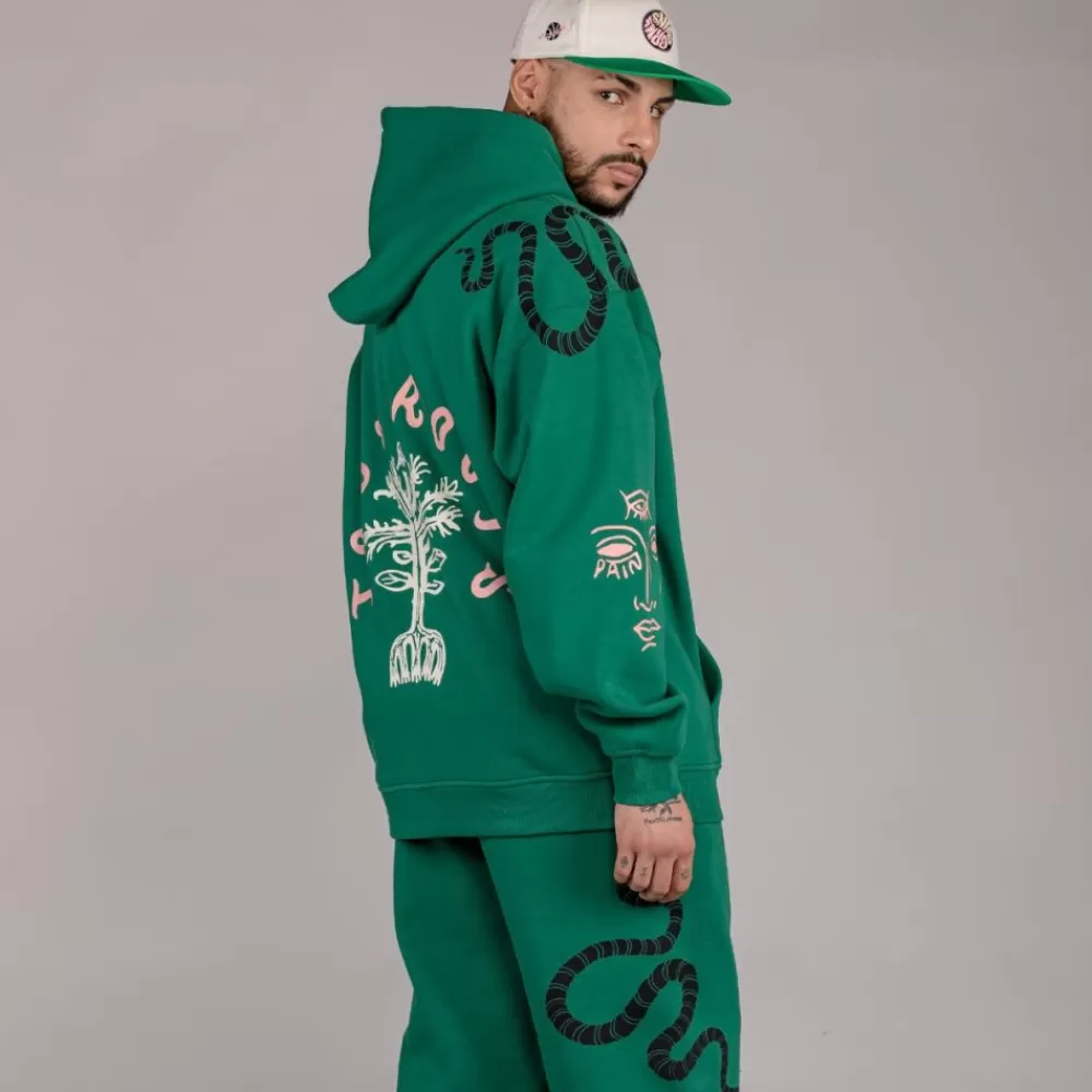 Grimey Sudadera "Snipes X True Roots" Hoodie - Green | Fall 22 New
