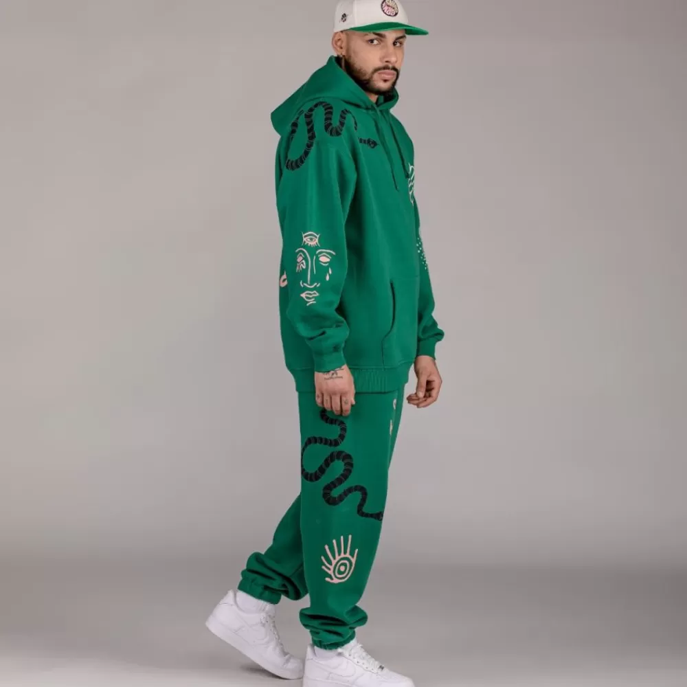 Grimey Sudadera "Snipes X True Roots" Hoodie - Green | Fall 22 New