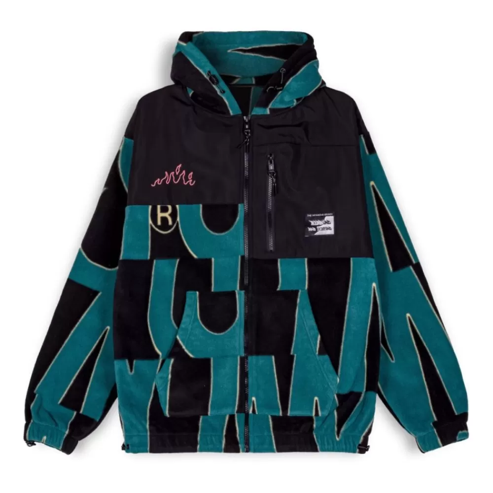 Grimey Sudadera Snow Fox All Over Polar Fleece - Blue | Winter 22 Flash Sale