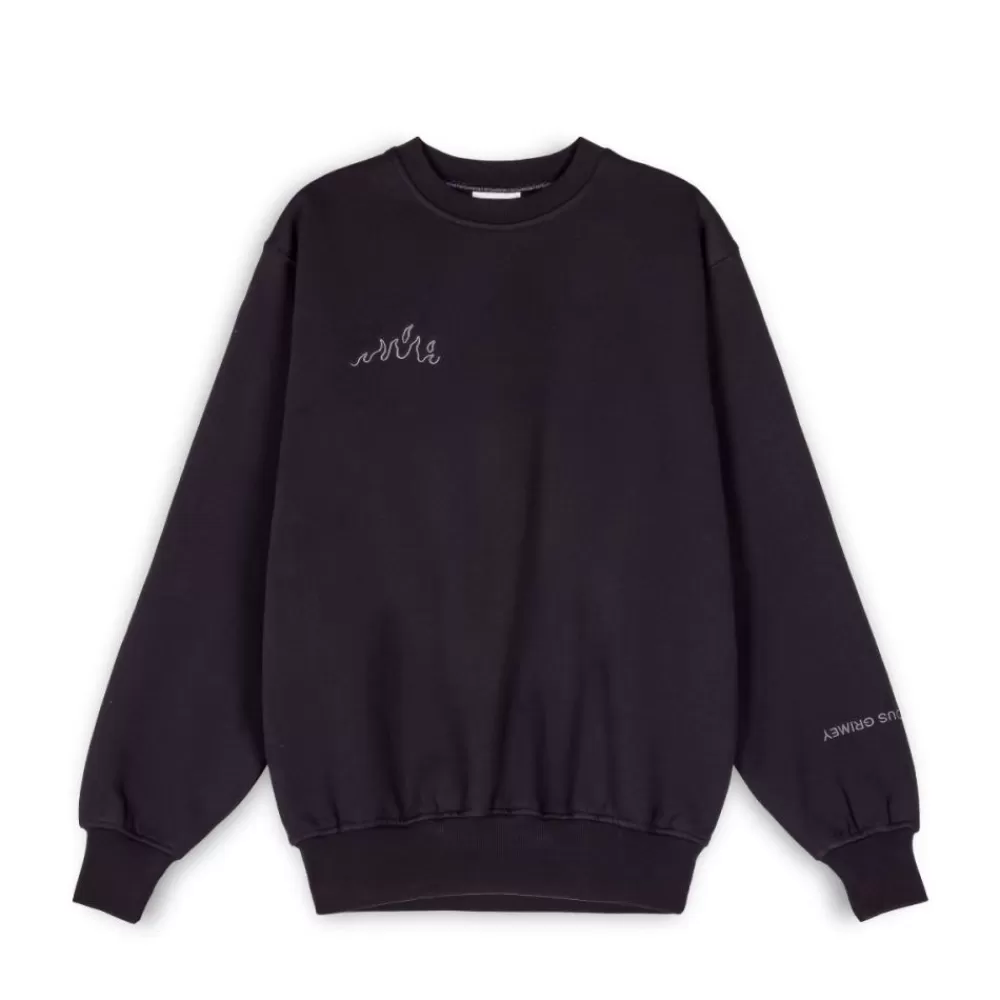 Grimey Sudadera "Snow Fox" Crewneck - Black | Winter 22 Store