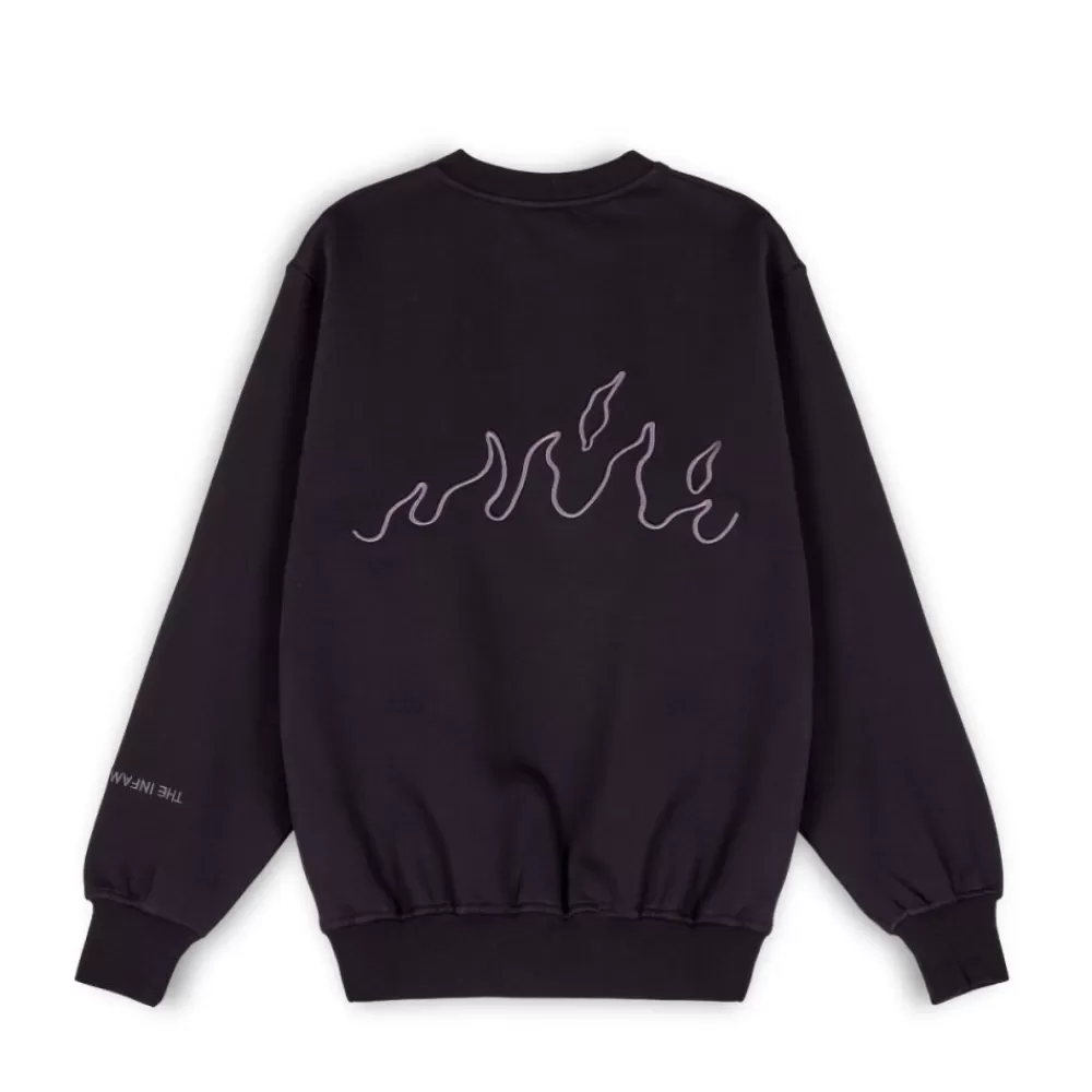 Grimey Sudadera "Snow Fox" Crewneck - Black | Winter 22 Store