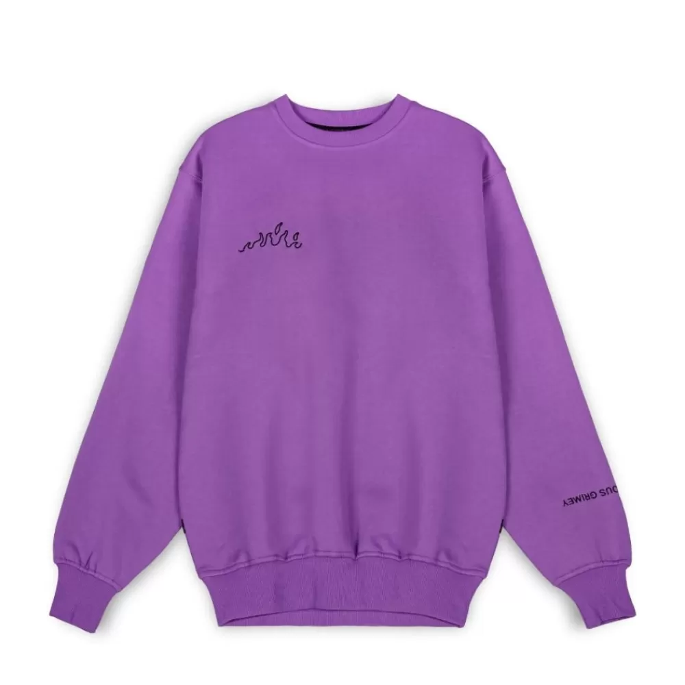 Grimey Sudadera "Snow Fox" Crewneck - Purple | Winter 22 Hot