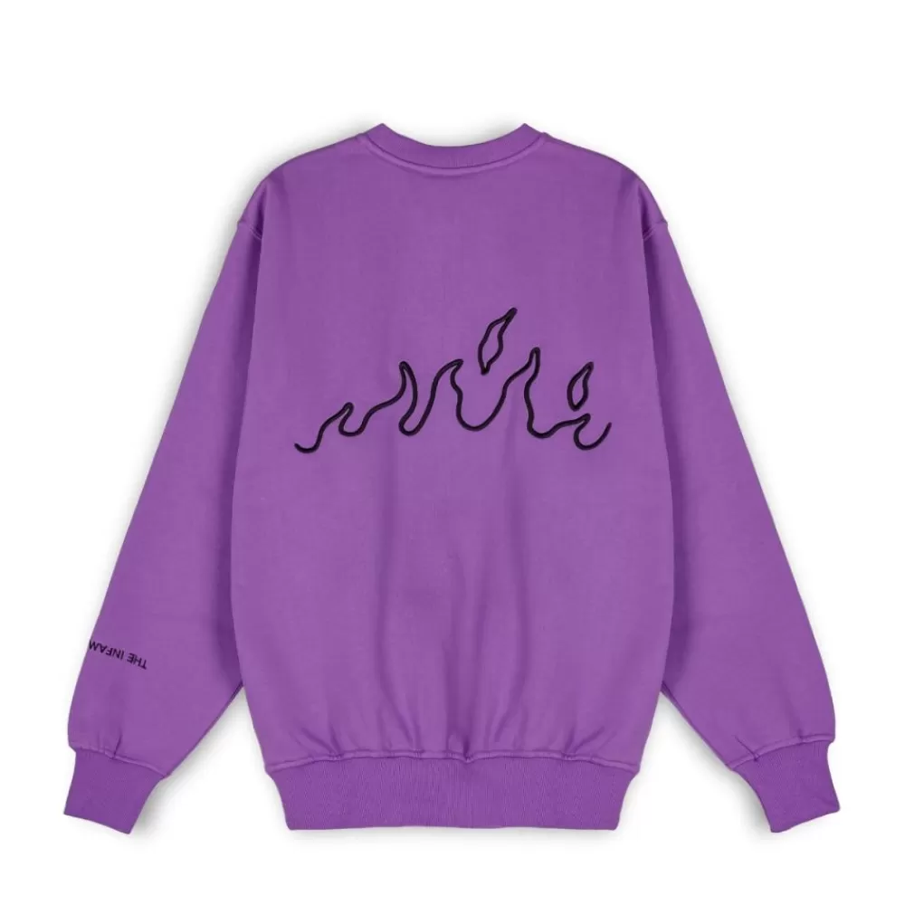 Grimey Sudadera "Snow Fox" Crewneck - Purple | Winter 22 Hot