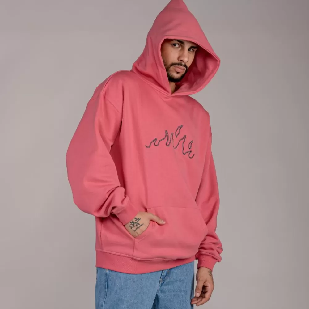 Grimey Sudadera "Snow Fox" Hoodie - Coral | Winter 22 Cheap
