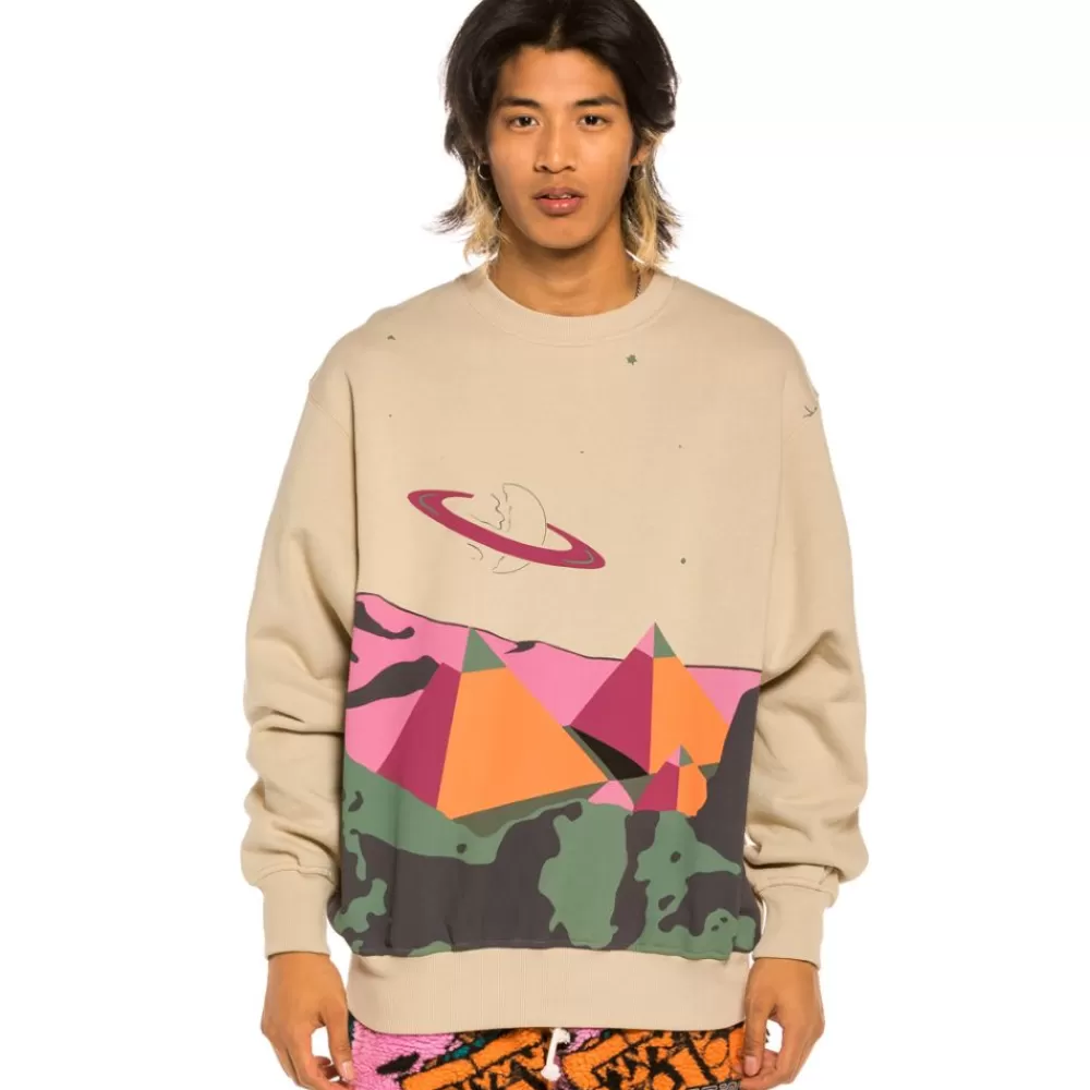 Grimey Sudadera "Space Lady" Crewneck - Sand | Winter 21 Discount