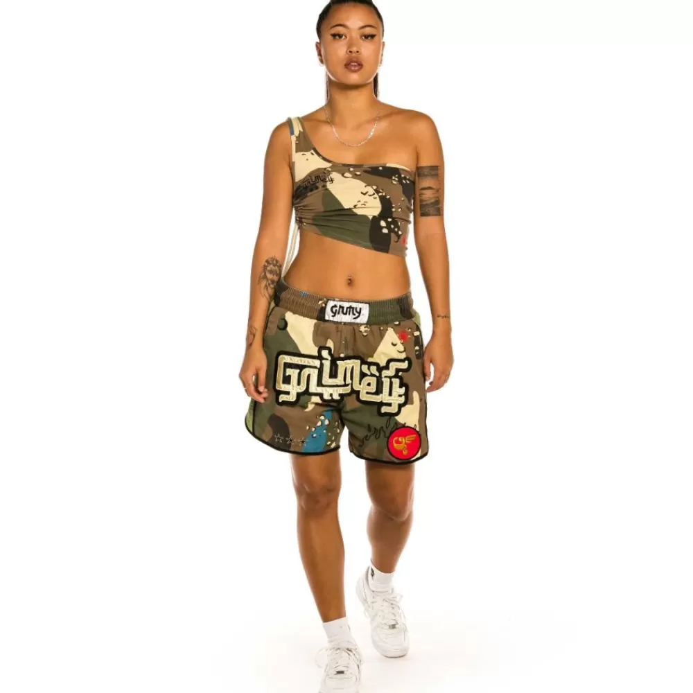 Grimey Top De Chica "Glorified" Asimetrical - Camo | Spring 22 New
