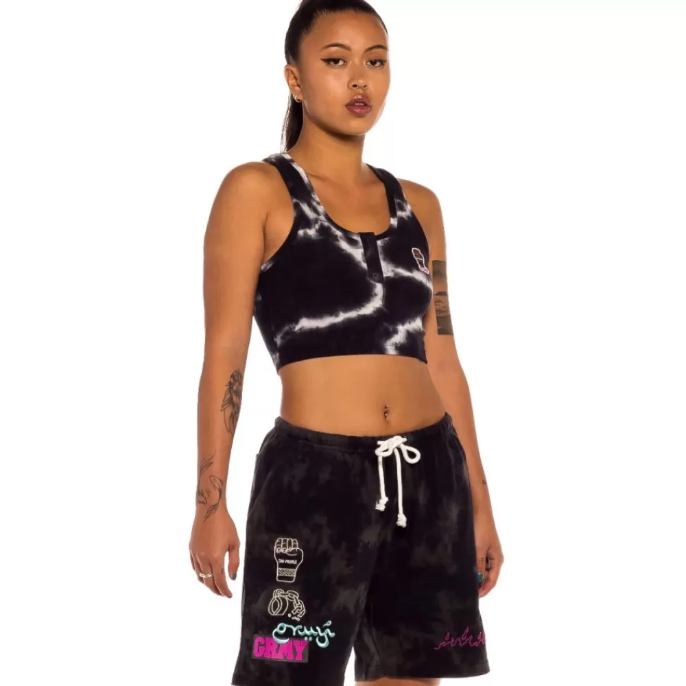 Grimey Top De Chica "Jungle Punch" - Bleached Black | Spring 22 Fashion