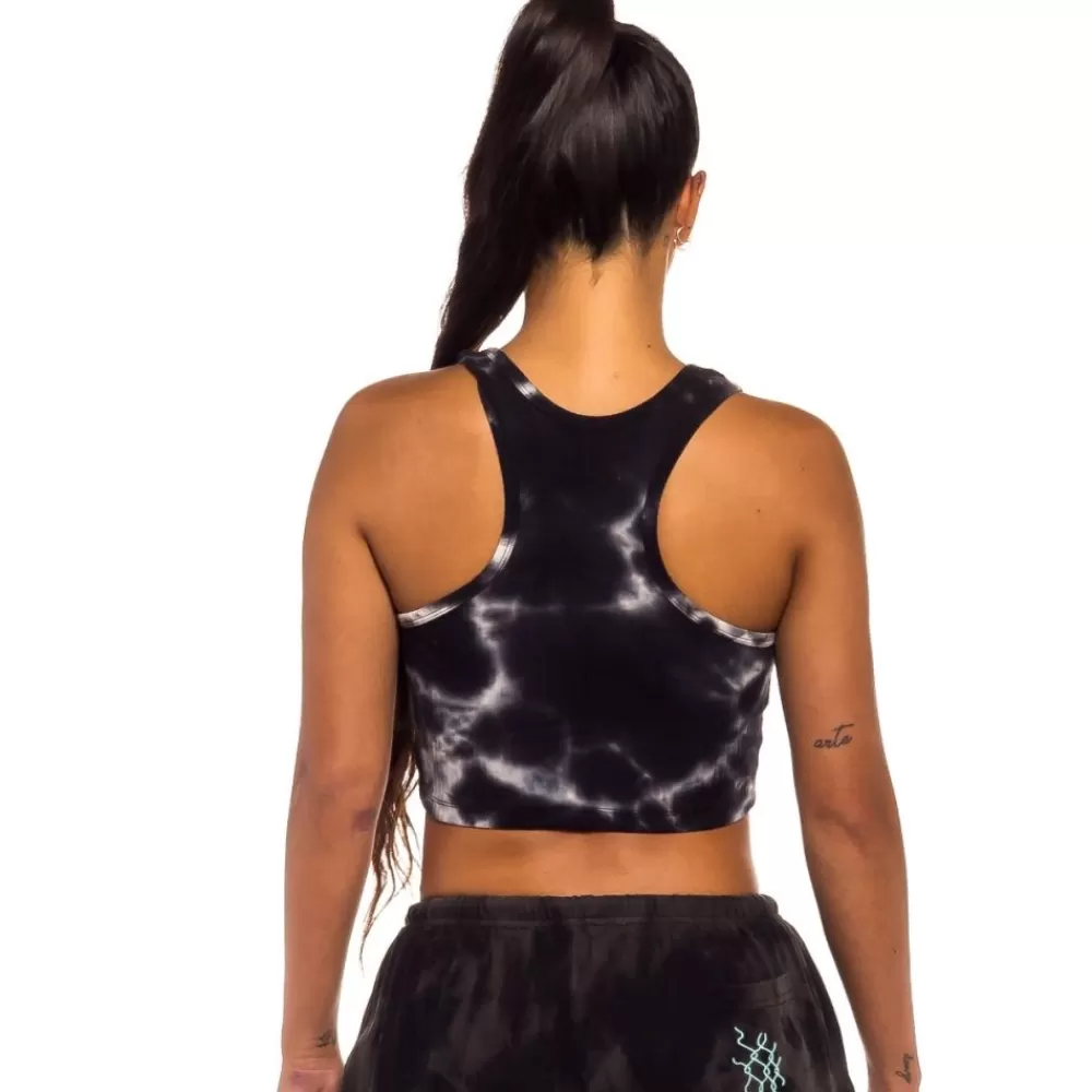 Grimey Top De Chica "Jungle Punch" - Bleached Black | Spring 22 Fashion