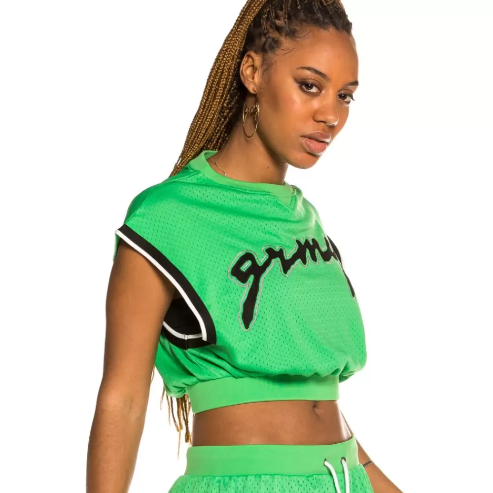 Grimey Top De Chica Strange Fruit Mesh - Green | Spring 21 Best Sale