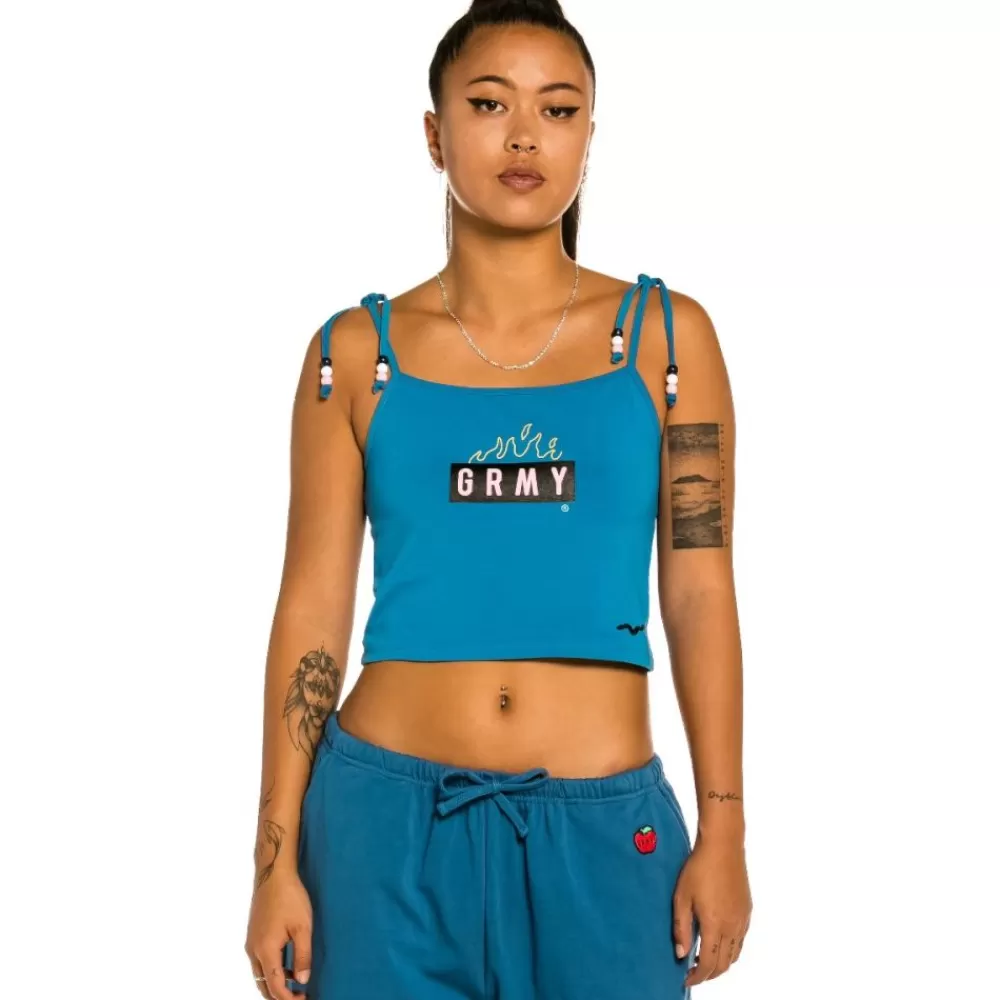 Grimey Top De Chica "Trespass" - Blue | Summer 22 Discount