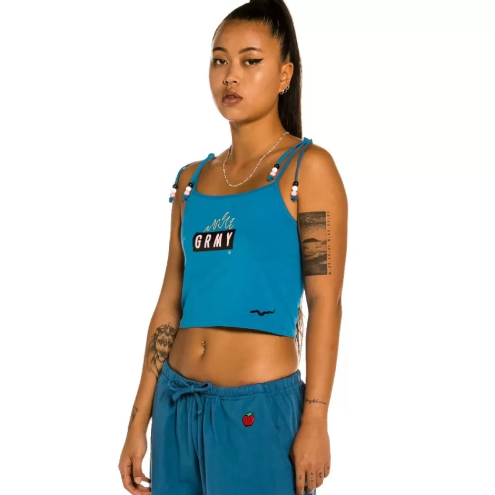 Grimey Top De Chica "Trespass" - Blue | Summer 22 Discount