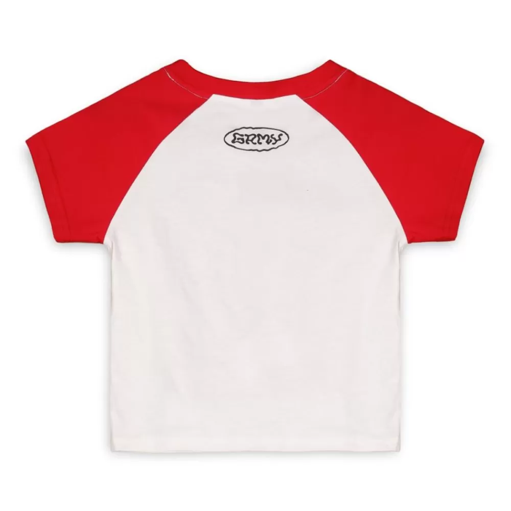 Grimey Top Ufollow Girl Raglan Fitted - Red | Spring 23 Online