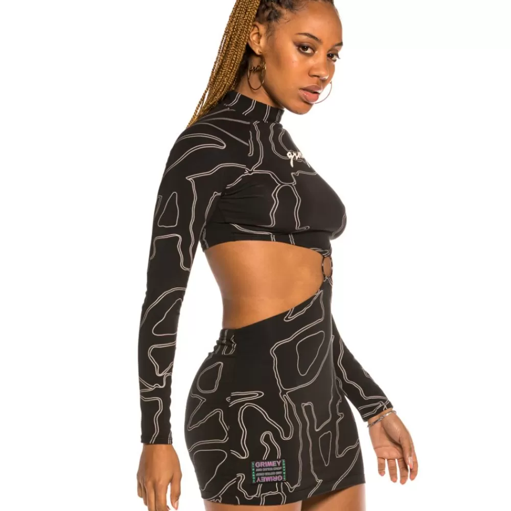 Grimey Vestido Chica "Strange Fruit All Over Print" - Black | Spring 21 Store